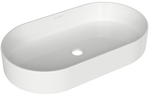 Раковина накладная Aqueduto ESPIRAL, овальная 390*600, белый глянцевый (ESP0210)