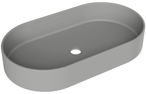 Раковина накладная Aqueduto ESPIRAL, овальная 390*600, серый матовый (ESP0230)
