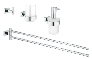Набор аксессуаров GROHE Essentials Cube (4 предмета), хром (40847001)