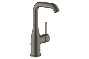 Смеситель для раковины GROHE Essence с донным клапаном, L-size, темный графит матовый (32628AL1)