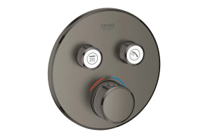 Внешняя часть термостата для душа GROHE Grohtherm SmartControl на 2 потребителя, темный графит матовый  (29119AL0)