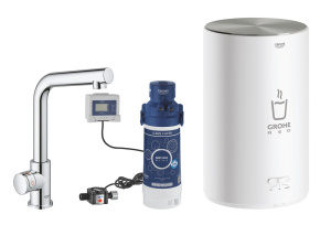 Комплект для кухни GROHE Red Mono с L-образным вентилем, бойлером M-Size и фильтром, хром (30339001)