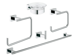 Набор аксессуаров GROHE Essentials Cube (5 предметов), хром (40758001)