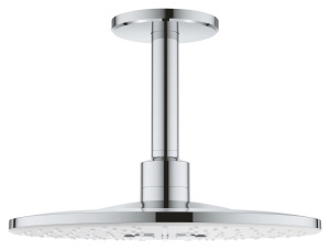 Верхний душ GROHE Rainshower 310 SmartActive с потолочным душевым кронштейном 142 мм, 2 режима струи, белая луна (26477LS0)