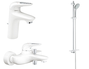 Готовый комплект для ванной комнаты GROHE Eurostyle, белая луна (NB0019)