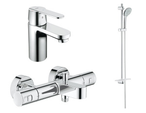 Комплект смесителей для ванной комнаты GROHE Precision Joy и GROHE Get с душевым гарнитуром, хром (NBT0001)