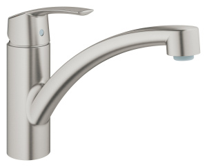 Смеситель для кухонной мойки GROHE Start QuickFix с низким изливом, суперсталь (32441DC1)