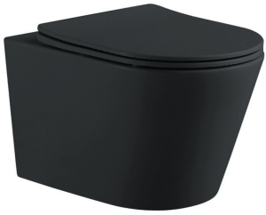 Унитаз Aquatek ВЕГА подвесной с сиденьем с микролифтом, матовый черный AQ1905-MB