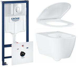Комплект инсталляции GROHE Rapid SL 4 в 1 с унитазом Essence и сиденьем с микролифтом (NW0125)