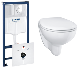 Комплект инсталляции GROHE Bau Ceramic с унитазом и сиденьем (NW0122)