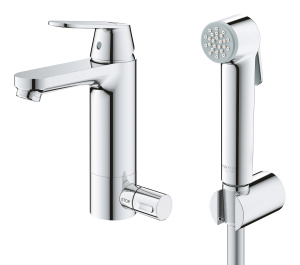Смеситель для раковины GROHE Eurosmart Cosmopolitan с гигиеническим душем, M-size, хром (24191000)