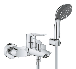 Смеситель для ванны GROHE Start QuickFix, с душевым гарнитуром, хром (23413002)