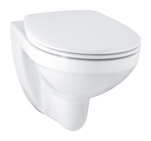 Унитаз GROHE Bau Ceramic подвесной ободковый с сиденьем без микролифта, альпин-белый (39497000)