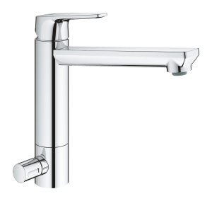 Смеситель для кухни GROHE BauEdge с запорным вентилем, хром (31696000)