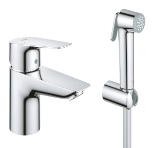 Смеситель для раковины GROHE BauEdge с гигиеническим душем, хром (23757001)