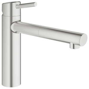 Смеситель для кухни GROHE Concetto с вытяжным изливом, суперсталь (31129DC1)
