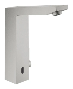 Смеситель для раковины GROHE Eurocube E инфракрасный, с регулировкой температуры, питание от батареи 6V, суперсталь (36441DC0)