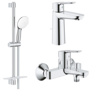 Готовый комплект для ванной комнаты GROHE BauEdge, хром (NB0085)