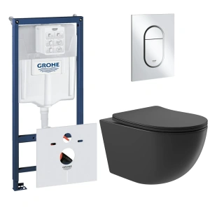 Комплект инсталляции GROHE Rapid SL 3 в 1 (NW0145/S) с унитазом Aqueduto OVO OVOT2140 и сиденьем с микролифтом (NW0562)