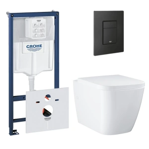 Комплект инсталляции GROHE Solido 38811KF0 с унитазом GROHE Clova Ceramic Square и сиденьем с микролифтом (NW0660)