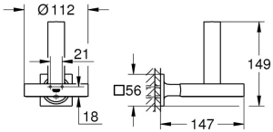 Держатель запасного рулона туалетной бумаги GROHE Allure, холодный рассвет матовый (40956GN1)