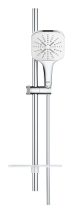 Душевой гарнитур GROHE Rainshower SmartActive 130 Cube, 3 вида струй, белая луна (26584LS0)