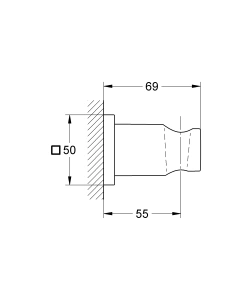 Держатель настенный для ручного душа GROHE Rainshower, белая луна (27075LS0)