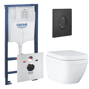 Комплект инсталляции GROHE Rapid SL 1000044 с унитазом GROHE Euro Ceramic и сиденьем с микролифтом (NW0690)