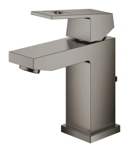 Смеситель для раковины GROHE Eurocube с донным клапаном, темный графит матовый (23127AL0)