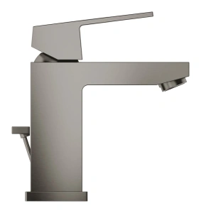 Смеситель для раковины GROHE Eurocube с донным клапаном, темный графит матовый (23127AL0)
