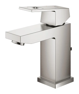 Смеситель для раковины GROHE Eurocube с донным клапаном, суперсталь (23127DC0)