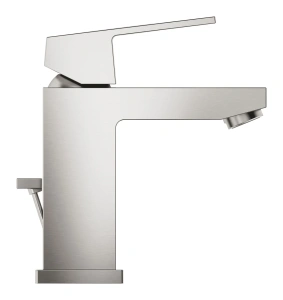 Смеситель для раковины GROHE Eurocube с донным клапаном, суперсталь (23127DC0)