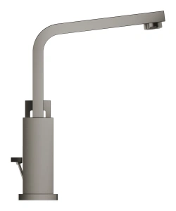 Смеситель для раковины GROHE Eurocube с донным клапаном и высоким изливом, темный графит матовый (23135AL0)