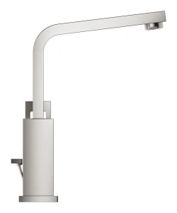 Смеситель для раковины GROHE Eurocube с донным клапаном и высоким изливом, суперсталь (23135DC0)