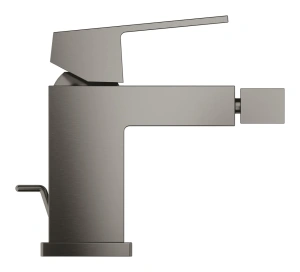Смеситель для биде GROHE Eurocube с донным клапаном, темный графит матовый (23138AL0)