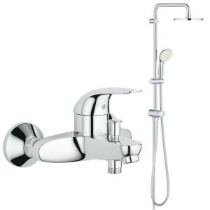 Душевой набор GROHE New Tempesta 200 со смесителем для ванны, хром (NB0046/S)