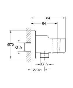 Набор для гигиенического душа GROHE Tempesta-F, хром (NH0004)