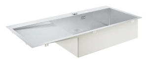 Мойка GROHE K1000 80-S 116/52 1.0 с корзинчатым вентилем, нержавеющая сталь (31582SD1)