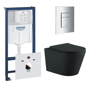 Комплект инсталляции GROHE 38775001 с унитазом Aquatek ВЕГА и сиденьем с микролифтом (NW0189)