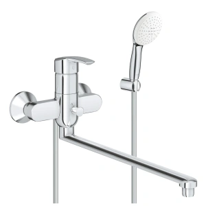 Смеситель для ванны GROHE Eurosmart с душевым гарнитуром, хром (25279000)