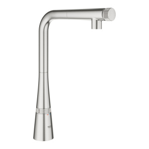 Смеситель для кухни GROHE Zedra SmartControl с вытяжным изливом, суперсталь (31593DC2)