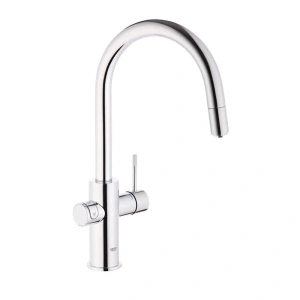 Смеситель для кухни GROHE Blue Professional с вытяжным изливом, функцией фильтрации, системой охлаждения и газирования воды, Wi-Fi, хром (313