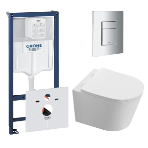 Комплект инсталляции GROHE Rapid SL 38775001 с унитазом Aquatek ТАУРУС AQ1580T-00 и сиденьем с микролифтом (NW0353)