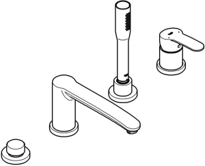 Смеситель для ванны GROHE Eurostyle Cosmopolitan на 4 отверстия, хром (23048003)