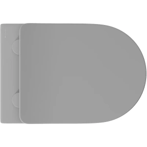 Унитаз подвесной Aqueduto CONE 525*360 безободковый, сиденье с микролифтом, серый матовый (CON0130)