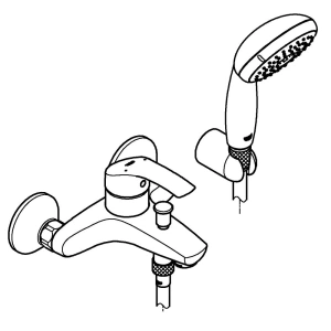 Смеситель для ванны GROHE Eurosmart, хром (3330220A)