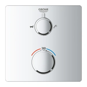 Внешняя часть термостата для ванны GROHE Grohtherm на 2 потребителя, хром (24080000)