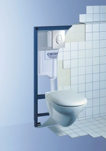 Комплект инсталляции для унитаза GROHE Rapid SL 3 в 1 с панелью смыва Skate Air, хром (38721001)