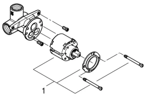 Встраиваемая часть однорычажного смесителя для душа GROHE (33964000)