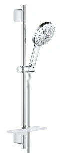 Душевой гарнитур GROHE RainShower SmartActive 130 с мыльницей, 3 режима струи, душевая штанга 600 мм, 9,5 л/мин, хром (26575000)